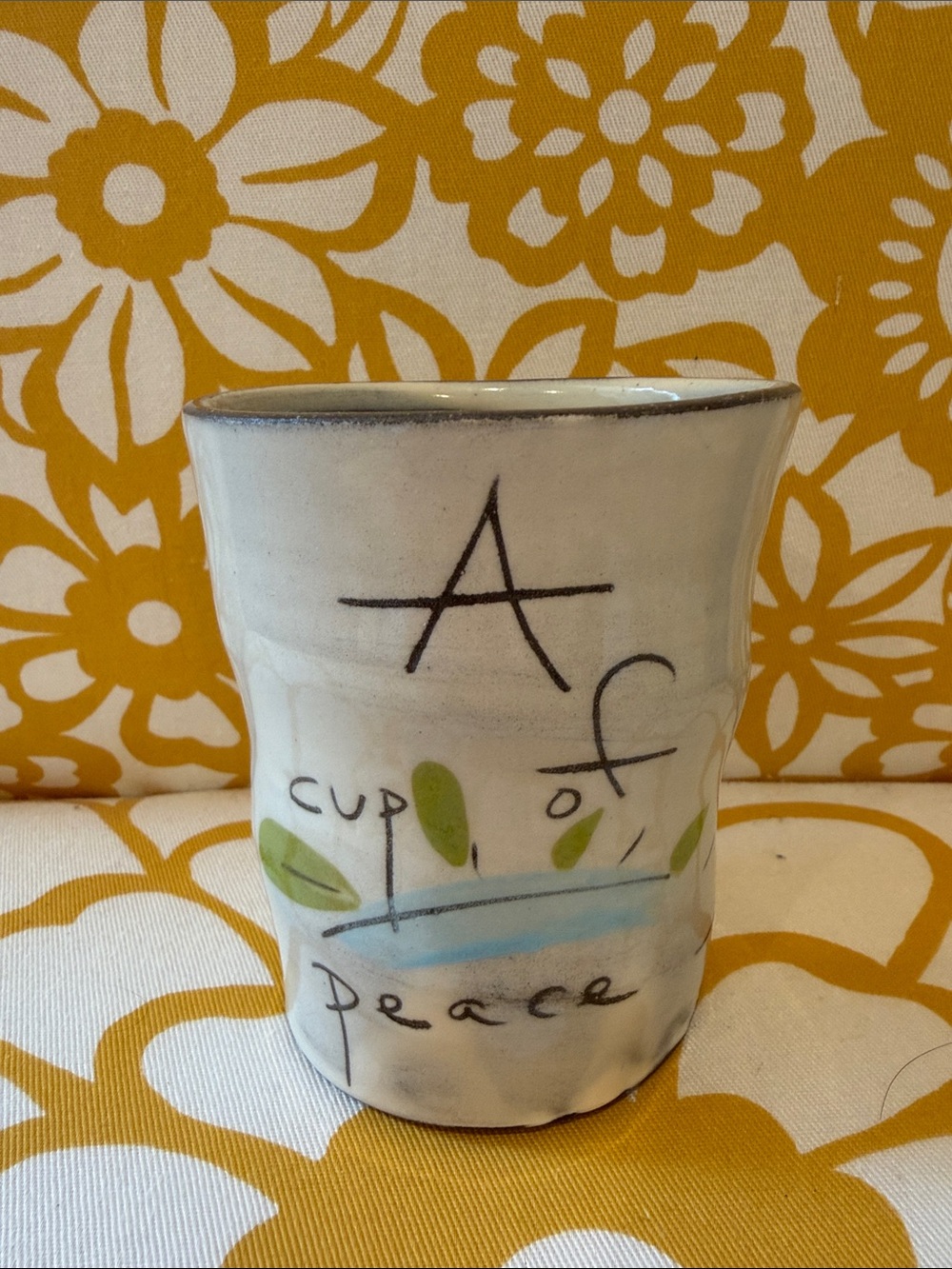 Z pots handcrafted mug, a cup of peace artist made Sundance Z Pots